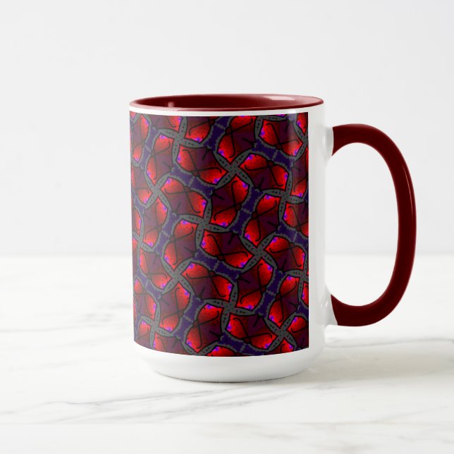 Red and Gray Jimette Design MUG cup (Right)