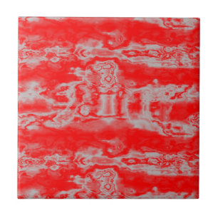 Red and gray marble ceramic tile