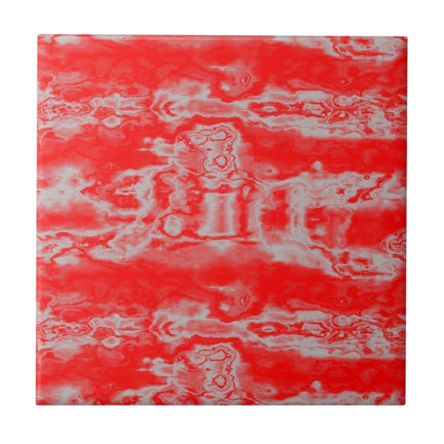 Red and gray marble ceramic tile (Front)