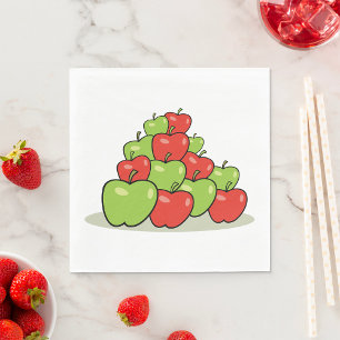 Red And Green Apples Napkin
