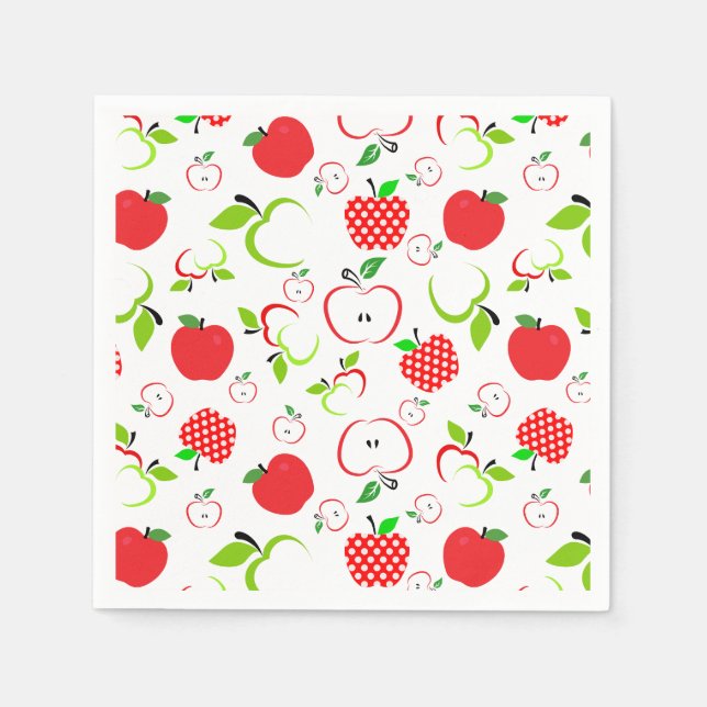 Red and Green Apples Napkin (Front)