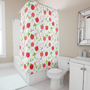 Red and Green Apples Shower Curtain