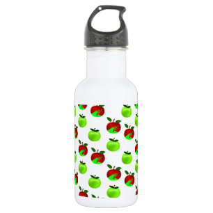 Red and Green apples swatch pattern 532 Ml Water Bottle