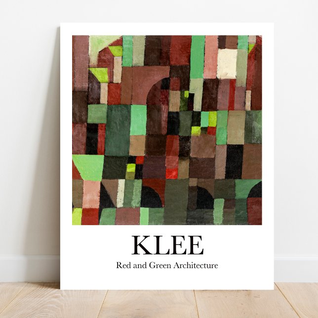 Red and Green Architecture by Paul Klee Poster (Bold & Playful: Klee's "Red & Green Architecture." Own this iconic artwork! Museum-quality poster)