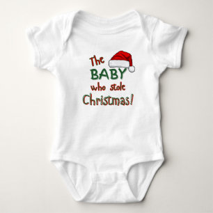 Red and Green Baby Who Stole Christmas Bodysuit