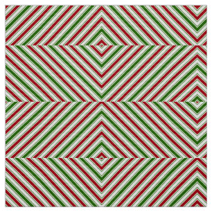 Red and Green Candy Cane Stripes Fabric