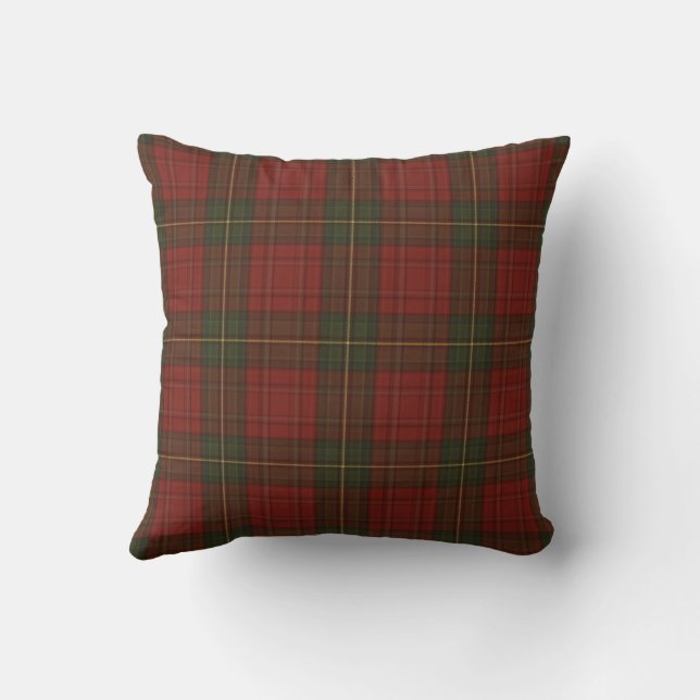 Red and Green Chequered Cushion (Back)