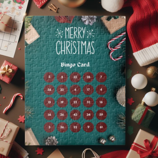Red and Green Christmas Bingo Jigsaw Puzzle (Creator Uploaded)
