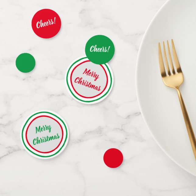 Red and Green Christmas Holiday Confetti (Group)