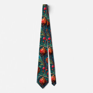 Red and Green Christmas Ornament Tie