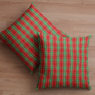 Red and Green Christmas Plaid Cushion