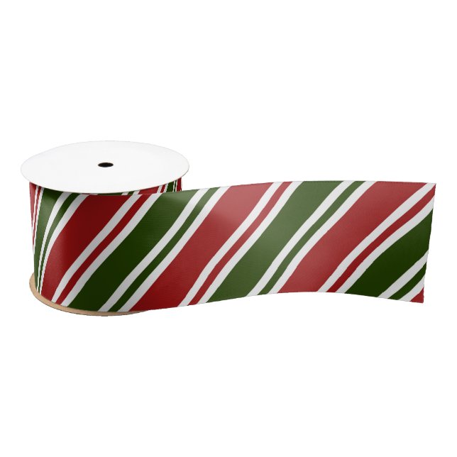 Red and Green Christmas Satin Ribbon (Spool)