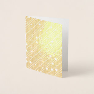 Red and Green Christmas Star Pattern Foil Card