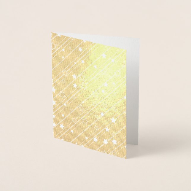 Red and Green Christmas Star Pattern Foil Card (Front)
