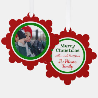 Red and Green Christmas Tree Decoration Card