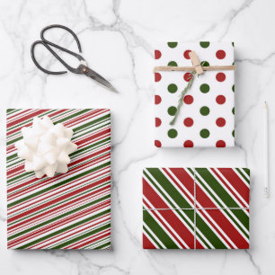 Red and Green Christmas  Wrapping Paper Sheet