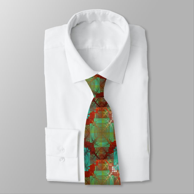 Red and Green Chromatic Fusion Tie (Tied)