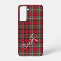 Red and Green Classic Plaid Rustic Stewart Tartan