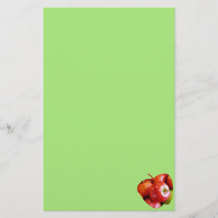 Red and Green Delicious Apples Stationery