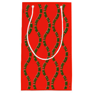 Red and Green Don't Open Till December 25th Gift Small Gift Bag