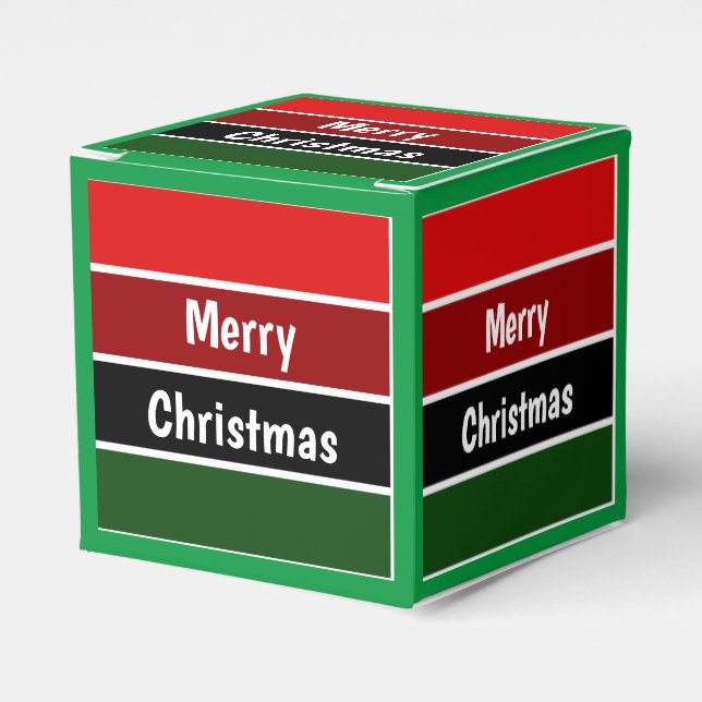 Red And Green Favour Box (Front Side)
