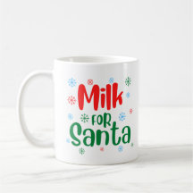 Red and Green Festive Milk For Santa Mug