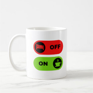 Red and Green Funny Coffee and Start Mug