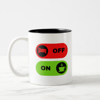 Red and Green Funny Coffee and Start Two-Tone Coffee Mug