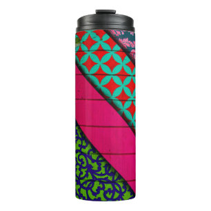 Red and green garment thermal tumbler