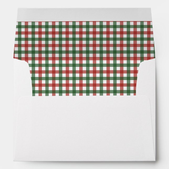 Red and Green Gingham Envelope (Back (Bottom))