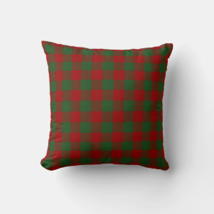 Red and Green Gingham Pattern Cushion