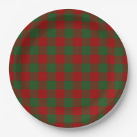 Red and Green Gingham Pattern