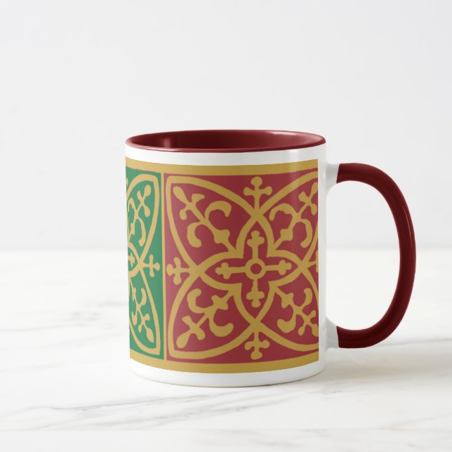 Red and Green Gothic Christmas Coffee Mug (Right)