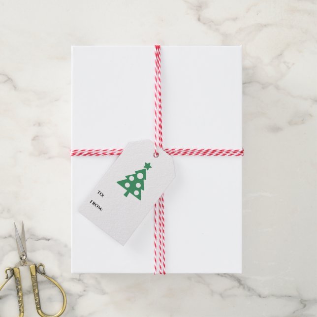 Red and Green Holiday Gift Tags (With Twine)