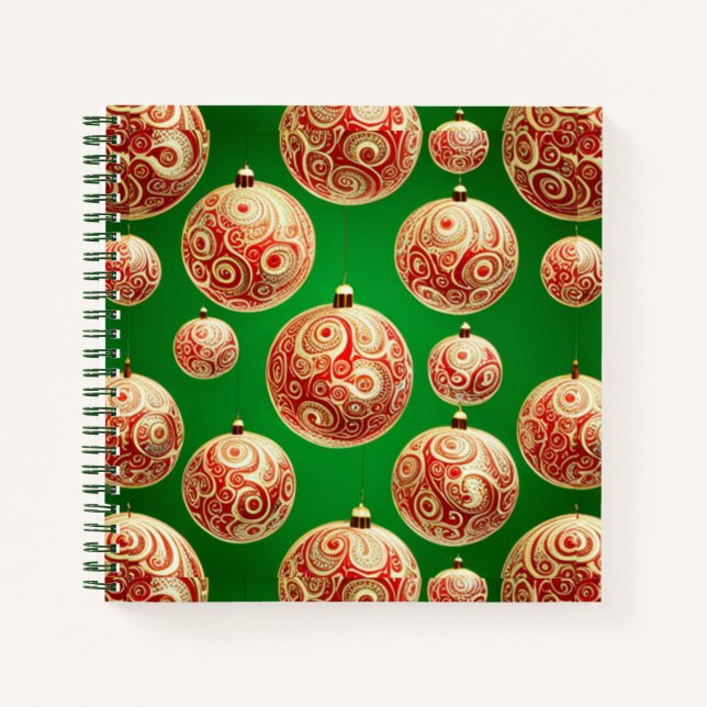 Red and Green Holiday Notebook (Front)