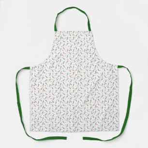 Red and Green Holiday Pattern Apron