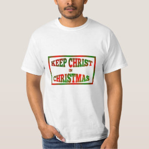 Red and Green Keep Christ In Christmas Shirts