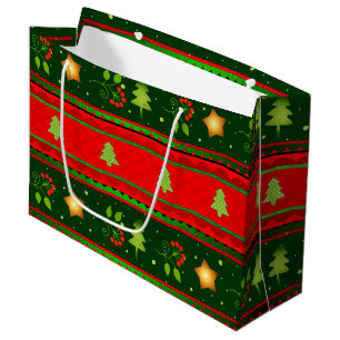 Red And Green Large Gift Bag