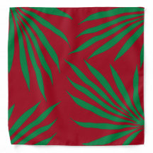 red and green leaf Tribal African head wrap
