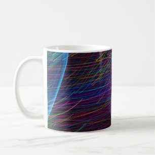 Red and green lines wallpaper coffee mug