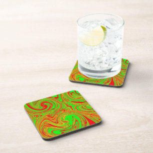 Red And Green Marble Art Coaster
