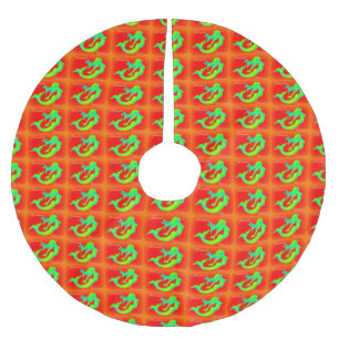 red and green mermaid christmas tree skirt
