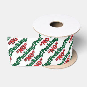 Red and Green No Peeking Christmas Satin Ribbon