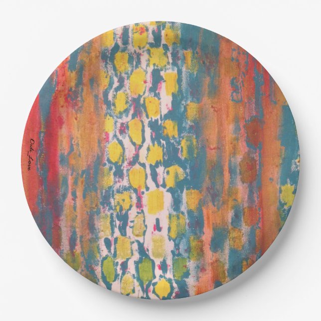 Red and Green Paper Plate (Front)