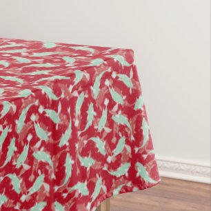 Red and Green Pattern - Koi Fish Tablecloth