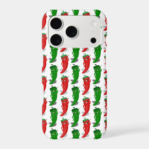 Red And Green Pepper Divas Cartoon Pattern