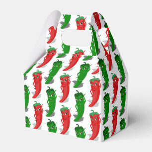 Red And Green Pepper Divas Cartoon Pattern Favour Box