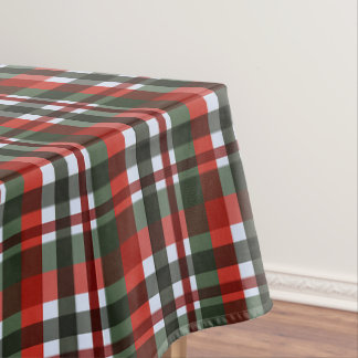 Red and Green Plaid Christmas Tablecloth
