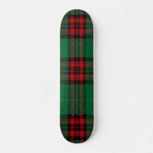 Red and Green Plaid Classic Pattern Design Skateboard