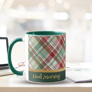 Red and Green Plaid Coffee Mug